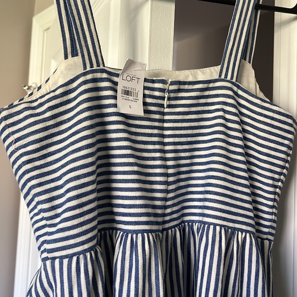 LOFT: by Ann Taylor Blue and White Striped Sundress - Picture 4 of 7